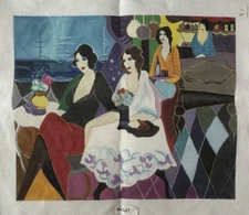 "By the Sea" LG Handpainted Needlepoint Canvas 13 Mesh Magic Needle MN627 20x24