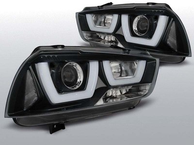 Faruri Pentru for Dodge Charger LX 2 II LED-uri Tub De Lumina 11-15 Negru TUNING