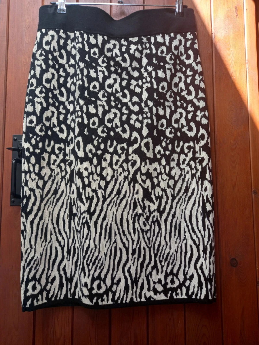 Biba red leopard print skirt sales