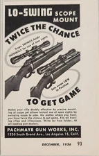1956 Print Ad Pachmayr Lo-Swing Scope Rifle Mounts Los Angeles,California