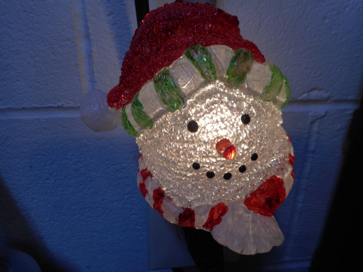 Plug In Light Christmas Snowman Night Light eBay