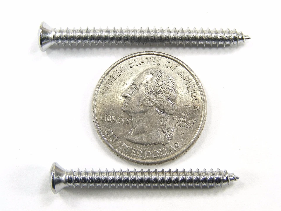 Tornillos interiores DATSUN - #8 x 1" a 1-3/4" de largo - #6 cabeza ovalada - 100 piezas (25ea) #340 Foto 3 de 3