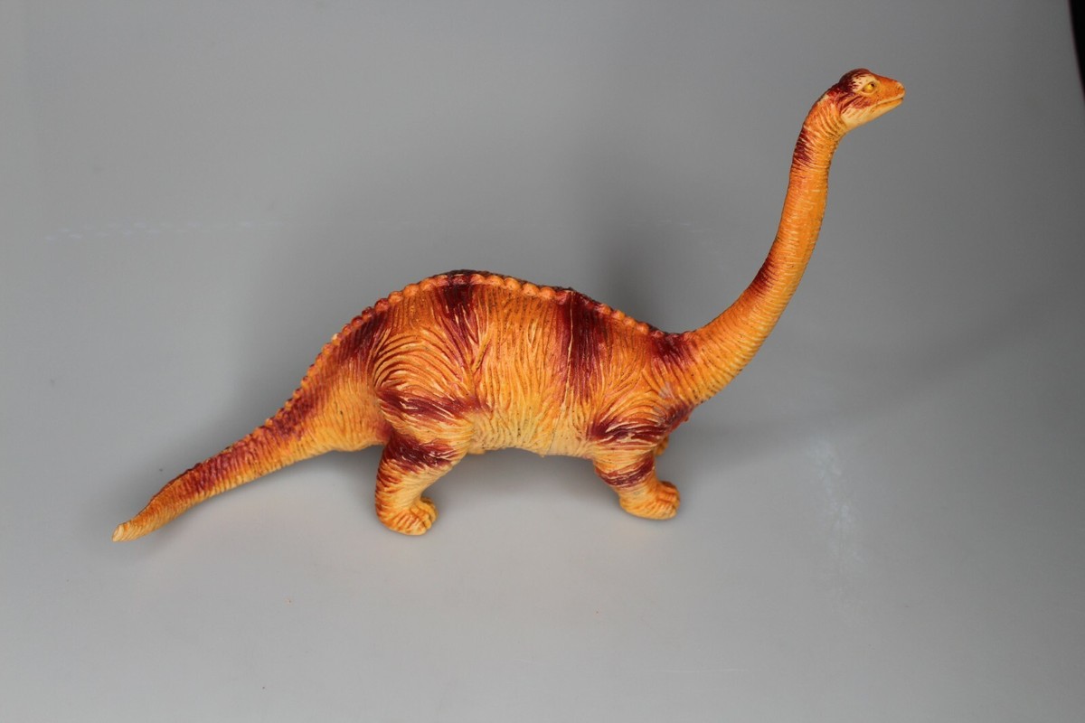 vintage 1990's apatosaurus orange colored made in china