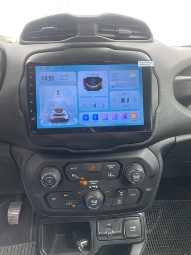 9" Autoradio Per Jeep Renegade 2015-2020 Android 14 CarPlay GPS Navi DSP 4G+64GB - Foto 7 di 24
