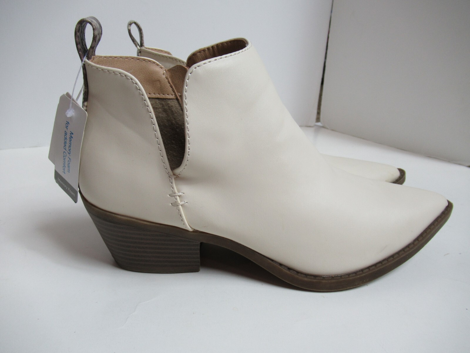 cream coloured ankle boots