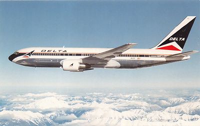 Delta Airlines Boeing 767 ~ Fluglinie Ausgegeben Postkarte