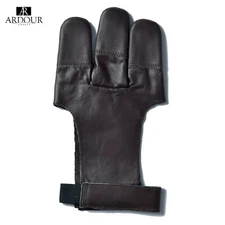 Archery Glove | Handmade Shooting Hunting Three Finger Gloves l Leather Gloves