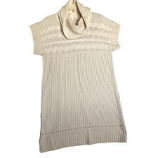 Fylo Womens Dress L Knit Beige Y2K Cottagecore Cabincore Comfy Layers Sweater