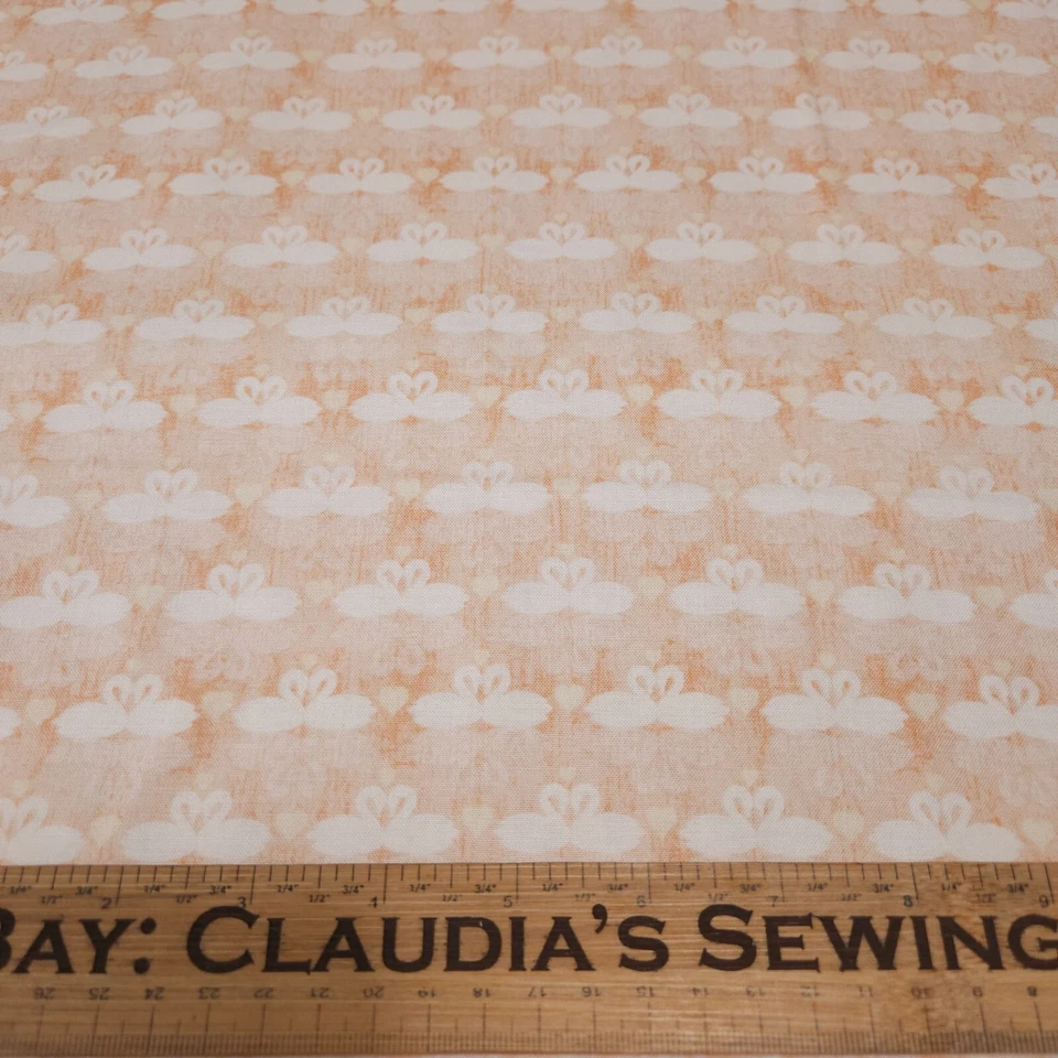 I Do BTY Dan Morris Quilting Treasures Wedding Swans Dusty Peach - Image 2 of 3