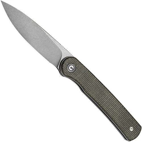 CIVIVI Stylum Front Flipper Knife C20010B-C Stonewash 10Cr15CoMoV Blade Dk Green