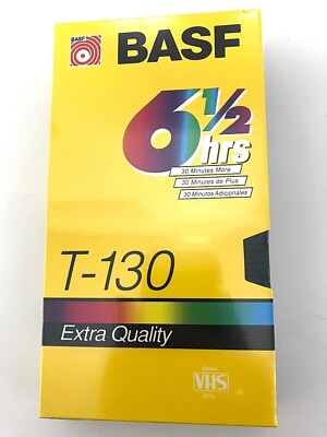 BASF Extra Quality T-130 VHS Video Tape 6-1/2 hours  New Sealed