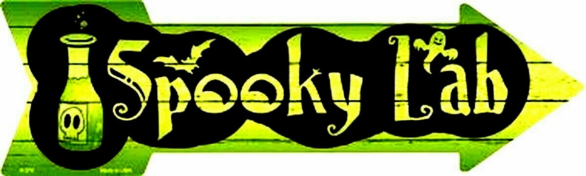 METAL SIGN Spooky Lab Arrow Halloween novelty fun gift holiday decor A ...