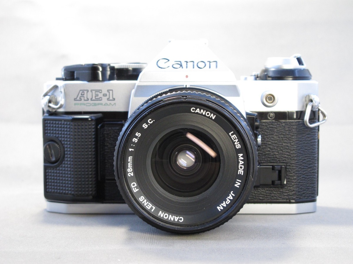 【完動品】Canon AE-1 Program ＋FD 28mm f3.5 Canon AE-1 Program SLR & Lens FD 28mm F3.5 S.C. From Japan