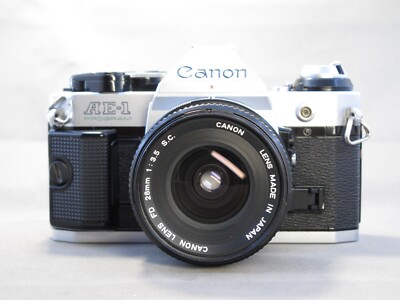 【美品】 Canon AE-1 PROGRAM / New FD 28mm他1本 Canon AE-1 Program SLR & Lens FD 28mm F3.5 S.C. From Japan