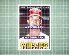Larry Loughlin Philadelphia Phillies 1967 Style Custom Baseball Art Card