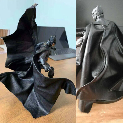 Batman Artificial Leather Cloak 1/12 Model Fit 6in MEZ Action Figure Accessory - Picture 1 of 12