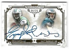 GENO SMITH/MATT BARKLEY 2013 TOPPS MUSEUM ROOKIE AUTO AUTOGRAPH CARD #4/25