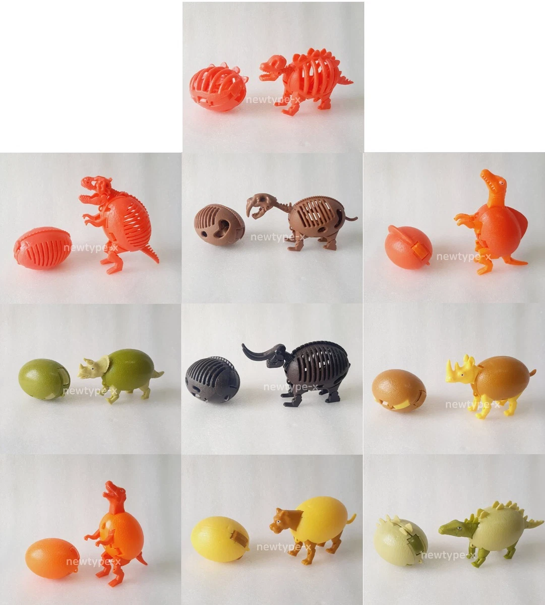 Transformers Transforming Mini Dinosaur Jurassic Egg Toy 10 Set
