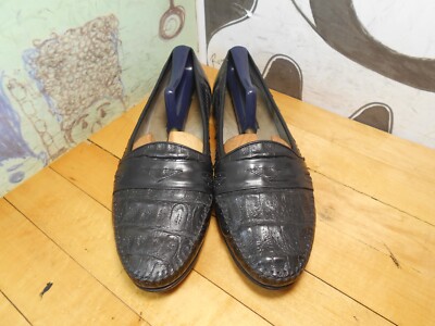 Brass Boot Black Crocodile Loafers Men's 10.5 #25871 | eBay