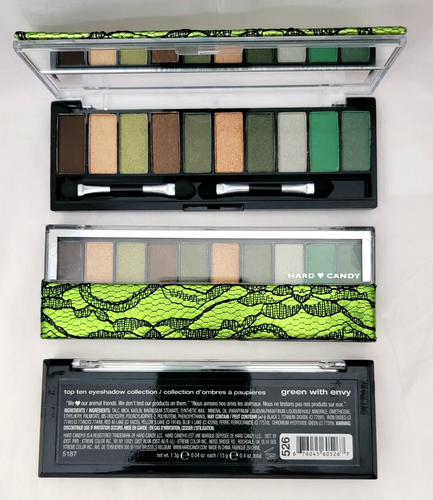 3 pk palette HARD CANDY Top Ten Eyeshadow Collection GREEN WITH ENVY 526 - Picture 2 of 2
