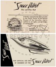 SPACE PATROL MEMBERSHIP CARD - VINTAGE REPRINT