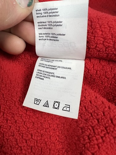 Speedo Swim Warmup Fleece Lined Parka Long Jacket Coat Sz Medium Grey Red - Picture 13 of 18
