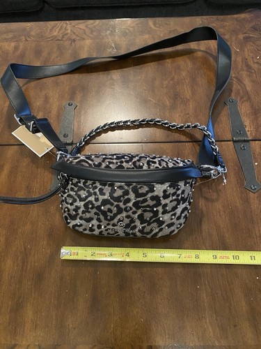 Nuovo con etichette Michae Kors Slater XS Sling Pack Msgr vitello per capelli, grigio erica - Foto 3 di 5