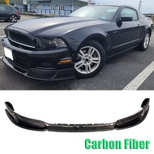 Front Bumper Lip Spoiler Carbon Look for Ford Mustang V8 V6 RTR Style 2013-2014
