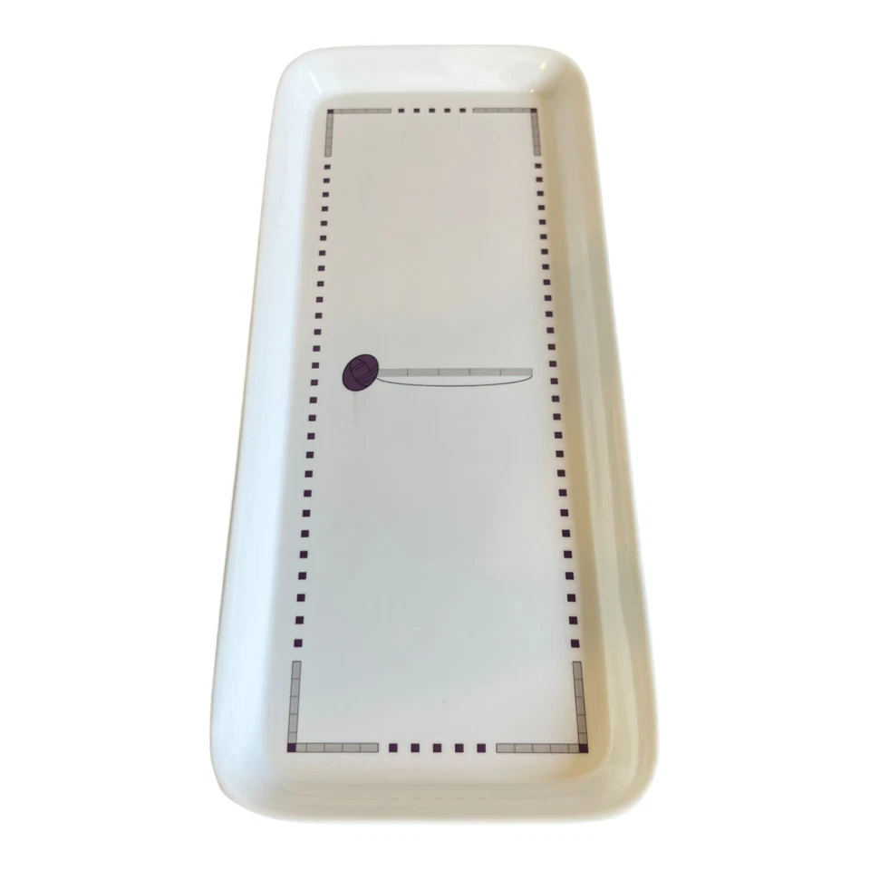 Rectangular Serving Dish Tableware White with Decorative Border 37x11 cm - Image 2 of 4