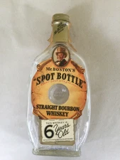 Vintage Mr. Boston's Pint "Spot Bottle" Straight Bourbon Whiskey Empty Bottle
