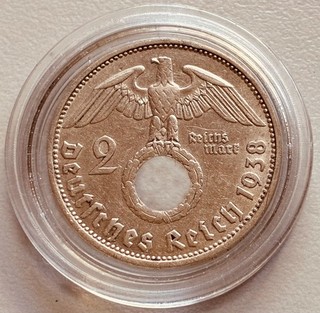 Zwei Reichsmark Drittes Reich 1938