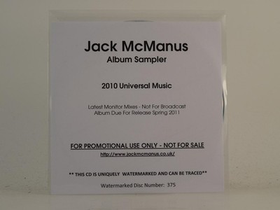 JACK MCMANUS HEART ATTACK (H1) 6 Track Promo CD Single including White Sleeve UN