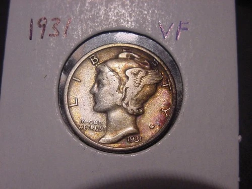 1931 MERCURY DIME VF POPULAR BETTER DATE ORIGINAL ALBUM TONE SHIPS FREE