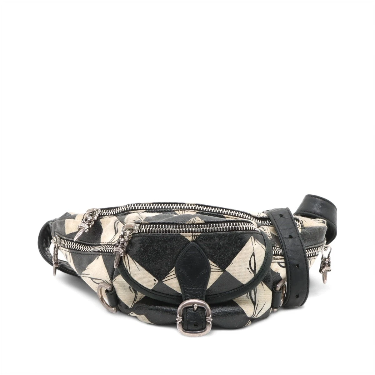 Rare◇Chrome Hearts Matty Boy PPO 99EYES SNAT PACK Mini Leather Waist Bag