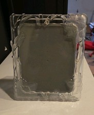 BEAUTIFUL Crystal Glass 3D FROSTED FLOWERS 8x10 Picture Photo Frame HEAVY