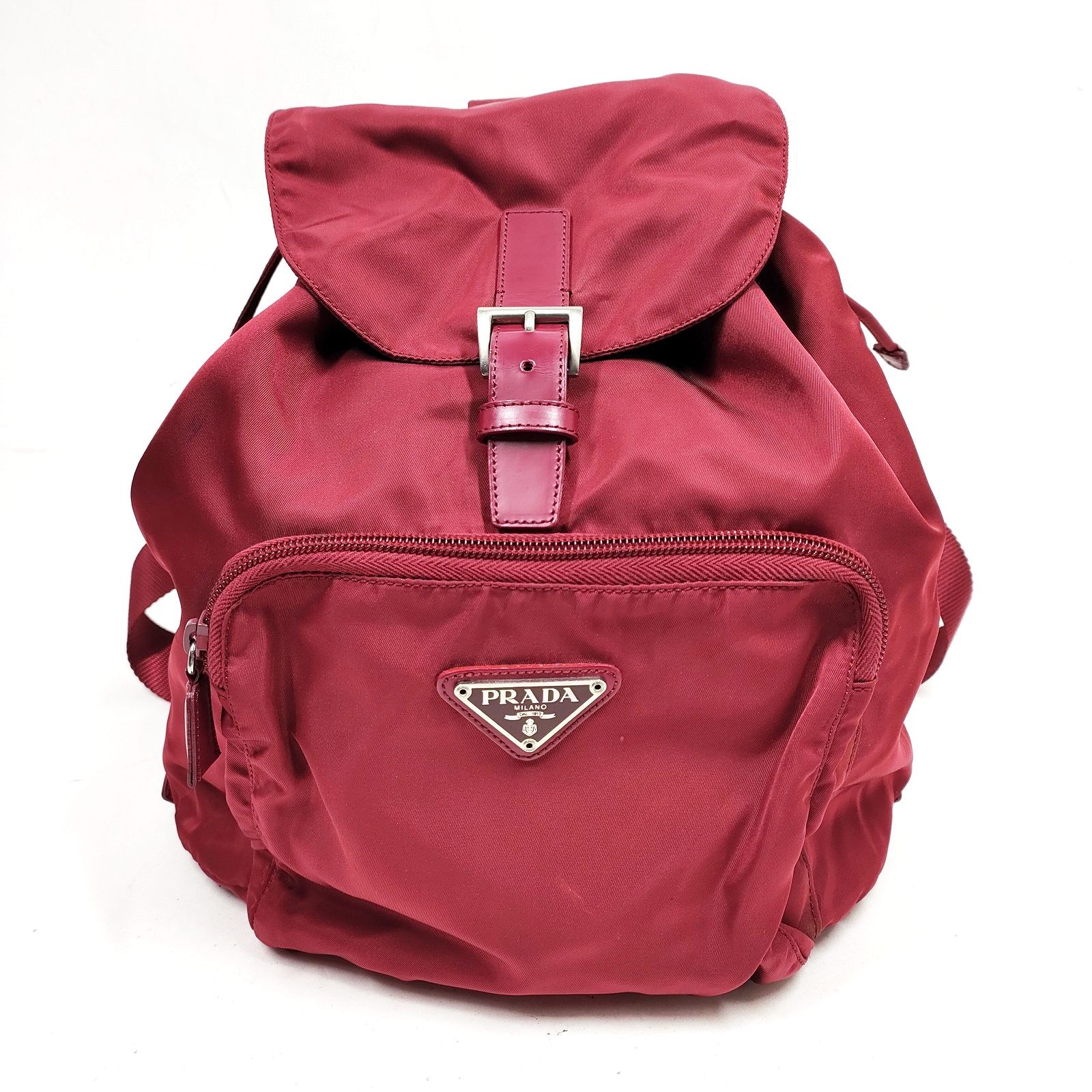 Prada BackPack Bag Red Nylon 458564 - image 1