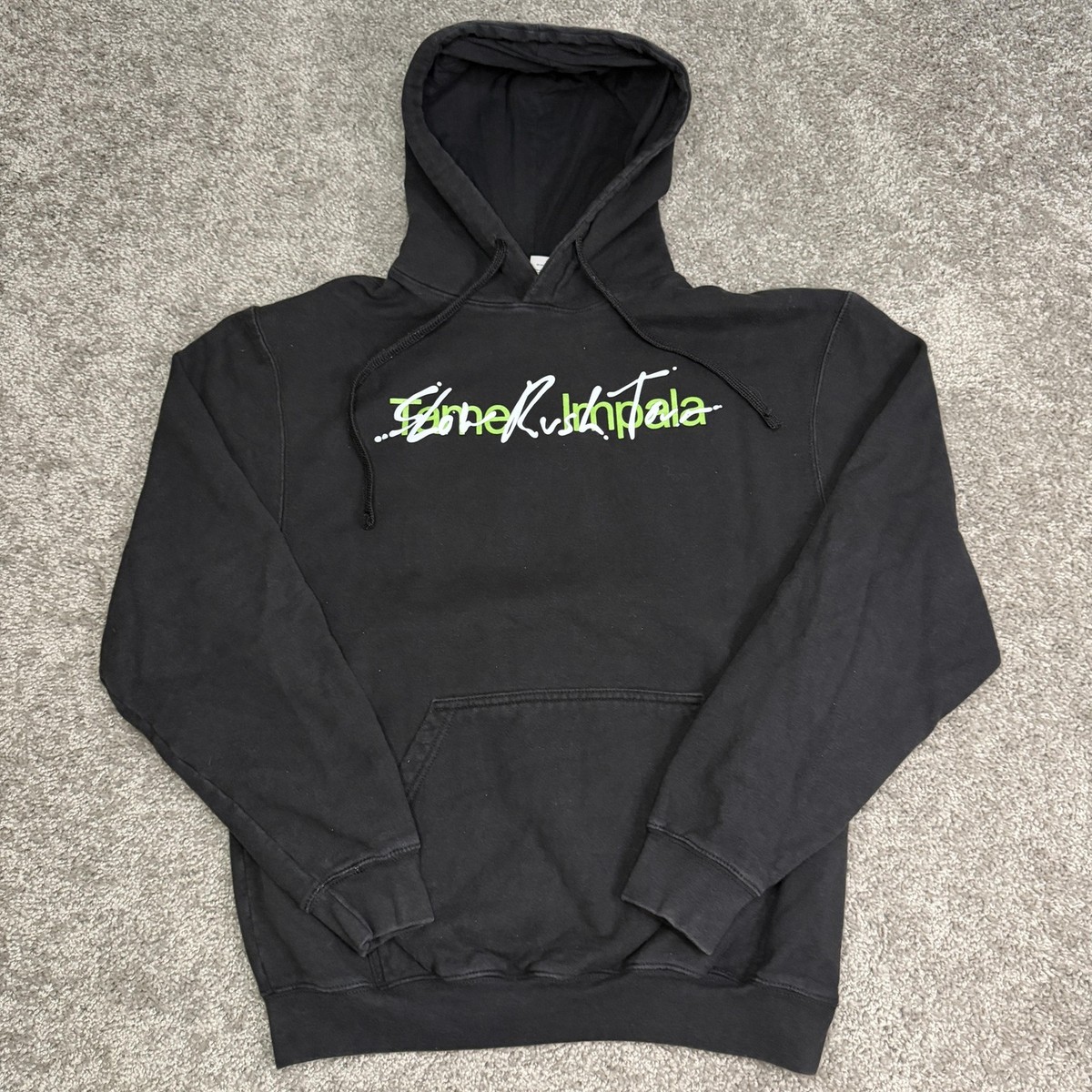 Tame Impala Hoodie Mens M Black Slow Rush Tour Pullover Tultex