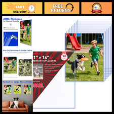 10ct Heavy Duty Clear Photo Toploader 11"x14" - Artwork Protector Sleeves