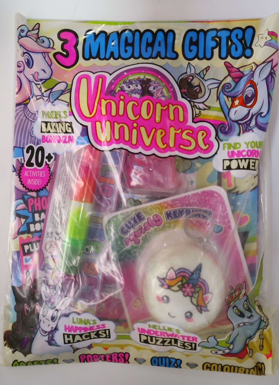 Unicorn Universe magazine #84 + Squishy Keyring, Highlighter Set, Slime