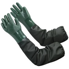 27" Pond Gloves, Long Rubber Glove, Waterproof Drain Cleaning Gloves Reusable He