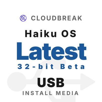 Haiku OS Latest 32-bit Beta Bootable/Live Install USB NEW