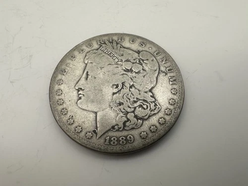 1889-CC Morgan Silver Dollar $1  VF Key Date Carson City Mint -A47