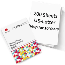 US Letter Thermal Paper, Thermal Printer Paper for M08F-Letter,M08F M832,M833...