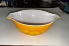 Vintage Pyrex Yellow Sunflower Daisy #442 Cinderella Nesting Mixing Bowl 1 1/2qt