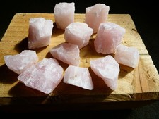 11 Rose Quartz Crystal Rough Rocks Specimens 750g  Approx 41mm - 54mm Brazil