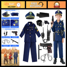 Kids Police Officer Costume Set with Accessories - Fun Dress-Up Uniform for Chil