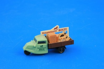 Busch 1:87 Tempo Dreirad Holzspielwaren BOLTE Werbemodell H0