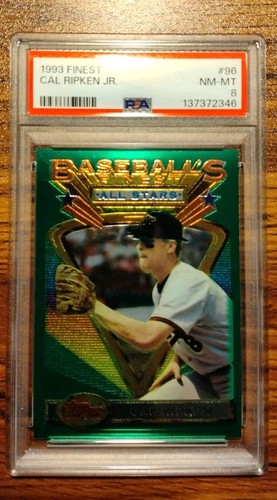 Cal Ripken Jr 1993 Topps Finest Baseball #96 PSA 8. Original Owner. New Slab.