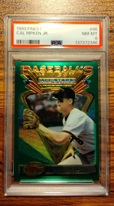 Cal Ripken Jr 1993 Topps Finest Baseball #96 PSA 8. Original Owner. New Slab.