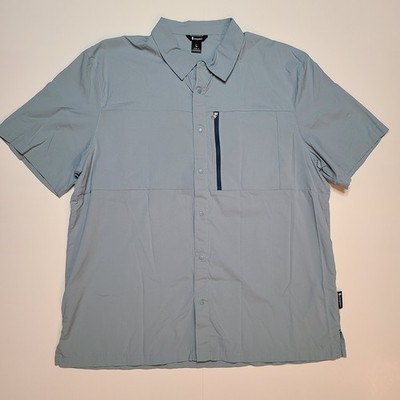 Cotopaxi Sumaco Sea Spray SS Hiking Shirt Blue Vented Men s Large Outdoor